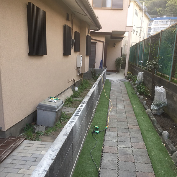 葉山の現場のブロック解体施工後です!